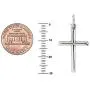 Ritastephens Sterling Silver Religious Italian Cross Charm Pendant Or Chain Necklace (Small or Regular)