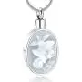 memorial jewelry Butterfly Flower Urn Necklace Unisex Ashes Keepsake Funeral Casket Jewelry