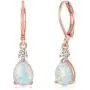 FEELDAN 14K Gold Plated Created White Opal Teardrop Lever-Back Dangle Earrings FEELDAN 14K Gold Plated Created White Opal Teardrop Lever-Back Dangle Earrings