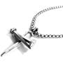 FORGIVEN JEWELRY 3 Nail Cross Pendant on Heavy Chain Necklace