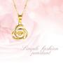 Real 18k Gold Love Knot Pendant Necklace for Women, Anniversary Jewelry for Wife, Gifts for Mother/Girlfriend, 18''