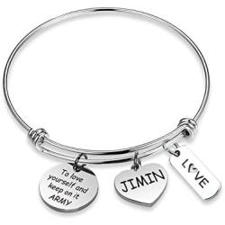 LACAKU BTS Bangtan Boys Bracelet Kpop BTS Bracelet To Love Yourself Army Bangtan Boys Fans Jewelry Gift A.R.M.Y Bracelet BTS Lover Gift