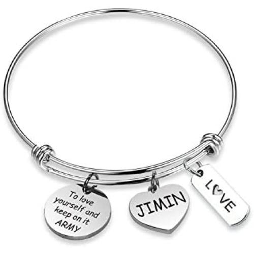 LACAKU BTS Bangtan Boys Bracelet Kpop BTS Bracelet To Love Yourself Army Bangtan Boys Fans Jewelry Gift A.R.M.Y Bracelet BTS Lover Gift