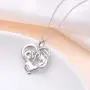Mother Necklace Sterling Silver Mother and Child Love Heart Necklace For Mother Mom Mothers Day Gift Mother Necklace Sterling Silver Mother and Child Love Heart Necklace For Mother Mom Mothers Day Gift