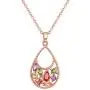 Hottime Charm Necklace for Women Rose Gold Plated Cubic Zirconia Pendant Jewelry Gift for Her Hottime Charm Necklace for Women Rose Gold Plated Cubic Zirconia Pendant Jewelry Gift for Her