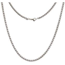 AdiyZ 3/4/5mm Wheat Chain Necklace, Stainless Steel Replacement Chain for Pendant/Charm, Silver/Black/18k Gold Plated Color Jewelry