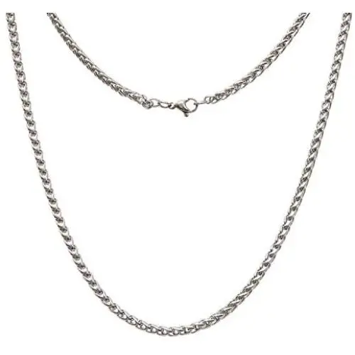 AdiyZ 3/4/5mm Wheat Chain Necklace, Stainless Steel Replacement Chain for Pendant/Charm, Silver/Black/18k Gold Plated Color Jewelry AdiyZ 3/4/5mm Wheat Chain Necklace, Stainless Steel Replacement Chain for Pendant/Charm, Silver/Black/18k Gold Plated Color Jewelry
