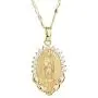 HMOOY Virgin Mary Cross Pendant Necklace, Miraculous Medal Pendant Necklace Gold Plated Catholic Christian Jesus Cross Chain Jewelry for Women Men HMOOY Virgin Mary Cross Pendant Necklace, Miraculous Medal Pendant Necklace Gold Plated Catholic Christian Jesus Cross Chain Jewelry for Women Men