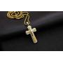 yiyifu Cross Necklace for Men Titanium Steel Pendant Necklace Domineering Mens and Womens Jewelry Christian Accessories Three Layer Chains