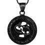 Hipunk 12 Constellation Necklace Zodiac Star Sign Horoscope Pendant 316L Stainless Steel Astrology Birthday Gifts Mens/Women Jewelry