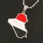 Stainless Steel Republic of Iraq Map Pendant Necklace Gold Color Allah Name Pendant Allah Heart Jewelry Stainless Steel Republic of Iraq Map Pendant Necklace Gold Color Allah Name Pendant Allah Heart Jewelry