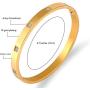 LINFENG Womens Love Bangle Bracelet Gold Plated Stainless Steel Hinged Bracelets,Jewelry Friendship Gift