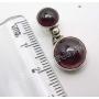 SilverStarJewel 925 Solid Silver Garnet January Birthstone Earrings 0.9'' New Art