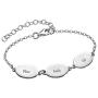 MyNameNecklace Personalized Oval Mom Bracelet with Names - Custom Multiple Charm Jewelry - Gift for Women Wife Girlfriend Bridesmaid