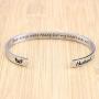 MEMGIFT Memorial Bracelets Women, Sympathy Gifts Cuff Loss of Dad Mom Daughter Son Remembrance Condolence Encouragement Engraved Jewelry Remember Her Your Wings were Ready But My Heart was Not