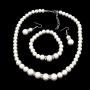 COLORFUL BLING Imitation Pearl Necklace Bracelet Earring Sets Crystal Dangle Pearl Jewelry Sets for Women