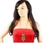 Touchstone Indian Bollywood Gorgeous Traditional Bridal Designer Jewelry Pendant Set in Gold and Silver Tone for Women.