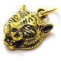 Xusamss Punk Rock Stainless Steel Animal Tiger Head Tag Pendant Charm Necklace