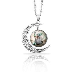 G-Ahora Baby Yoda Necklace Baby Yoda Fan Gift Star Wars Inspired Jewelry