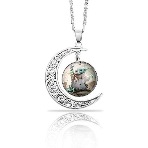 G-Ahora Baby Yoda Necklace Baby Yoda Fan Gift Star Wars Inspired Jewelry