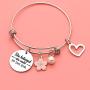 Maxforever Inspirational Quote Bracelet Gifts Women Girls Jewelry Charm Pendant Bangle Gift for Daughter, Niece, Sister, Best Friends