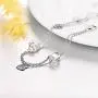 AOBOCO Sterling Silver Aurora Crystal Bracelet with Love Heart Charms, Aurore Boreale Crystals from Austria, Double Layer Chain Bracelet, Anniversary Birthday Gifts Aurora Jewelry for Women AOBOCO Sterling Silver Aurora Crystal Bracelet with Love Heart Charms, Aurore Boreale Crystals from Austria, Double Layer Chain Bracelet, Anniversary Birthday Gifts Aurora Jewelry for Women