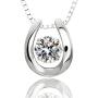 ARINZA Sterling Silver Necklaces for Women Dancing Diamond & Swarovski Cubic Zirconia Pendant Necklace Silver Chain 18, Jewelry for Women Girl