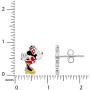 Disney Mickey and Minnie Mouse Sterling Silver Mismatched Kiss Stud Earrings