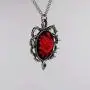Gothic Red Rose Cameo In Thorns Pendant Necklace Gothic Red Rose Cameo In Thorns Pendant Necklace
