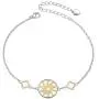 925 Sterling Silver Sun Charm Adjustable Bracelet for Women Girls Birthday Gift, 7+2 inch