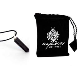 Obsidian Pendant Necklace - Natural Black Stone Jewelry for Men & Women | Powerful Protective Amulet & Talisman for Grounding, Shielding, Protection, Cleansing, Intuition, Balancing, Energy Healing