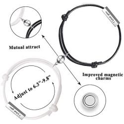 Yopicks Magnetic Couples Bracelets Attraction Long Distance Relationship Bracelets Adjustable Matching Pinky Promise Bracelets Valentines Day Gifts for Couples Best Friends