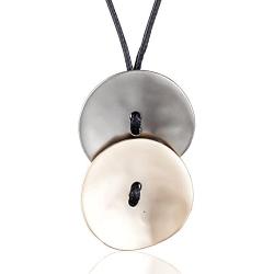 Coostuff Original Beautiful Statement Necklace Woman Choker Long Necklaces for Women Jewelry Black Rope Pendant
