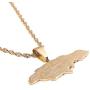 Jamaica Pendant Necklaces Jewellery Gold Color Jewelry Jamaican Flag Jewelry