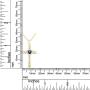 AFFY Simulated Blue Sapphire & Natural Diamond Cross Pendant Necklace inTwo-Tone Gold Over Sterling Silver