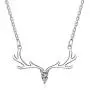 Yesmini Antler Pendant Necklaces - 925 Sterling Silver Necklace with 5A Cubic Zirconia, Minimalist Style Clavicle Chain with Reindeer Charm, Slider Adjustable Necklaces for Women and Girl Yesmini Antler Pendant Necklaces - 925 Sterling Silver Necklace with 5A Cubic Zirconia, Minimalist Style Clavicle Chain with Reindeer Charm, Slider Adjustable Necklaces for Women and Girl