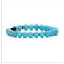 Xusamss Fashion Religious Cross Bracelet Agate Turquoise Beads Stretchable Bracelet,7 1/2 Wrist