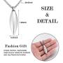 XIUDA Urn Necklace for Ashes Cremation Jewelry Memorial Necklace for Ashes Keepsake Pendant Gift for Men