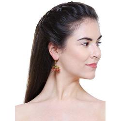 Sansar India Oxidized Small Lightweight Jhumka Indian Earrings Jewelry for Girls and Women 1755