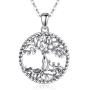 LOVEON Sterling Silver Tree of Life Necklace, Family Love Tree Pendant Necklace Tree of life Jewelry for Women, 18'' Chain
