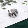 FAADBUK Steel Poker Flush Logo Ring Poker Lover Gift Poker Card Shap Ring Rock Hip Hop Punk Jewelry for Women Men