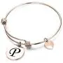 MAOFAED Initial Bracelet ,Rose Gold Letter Bracelet, Personalized Jewelry, Hand Stamped Jewelry MAOFAED Initial Bracelet ,Rose Gold Letter Bracelet, Personalized Jewelry, Hand Stamped Jewelry