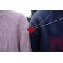 EASYSO Brick Heart Necklaces Set for Couples Friendship 2 Pieces Pendant with Strong Beads Chain Necklace Super Cute Jewelry Gift for for Women Men Girl Boy