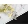 Cute Cat Kitty Pendant Necklace with Crystal Link Chain Sweet Gift Girls Kids Women Jewelry Necklace