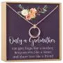 Godmother Necklace: Godmother Gift, Godmother Proposal, Fairy Godmother, 2 Linked Circles (rose-gold-plated-base, NA) Godmother Necklace: Godmother Gift, Godmother Proposal, Fairy Godmother, 2 Linked Circles (rose-gold-plated-base, NA)
