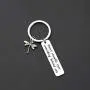 WUSUANED Dragonfly Keychain Dont Stumble Over Something Behind You Keychain Inspirational Jewelry Encouragement Gift