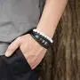 BINLUN 2Pcs Black Braided Genuine Leather Bracelet & 8mm White Turquoise Beads Bracelet Set 3 Magnetic Clasp Copper Decoration Elastic Bracelet Natural Stone Yoga Bracelet BINLUN 2Pcs Black Braided Genuine Leather Bracelet & 8mm White Turquoise Beads Bracelet Set 3 Magnetic Clasp Copper Decoration Elastic Bracelet Natural Stone Yoga Bracelet