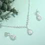 Jakawin Bride Silver Bridal Necklace Earrings Set Crystal Wedding Jewelry Set Rhinestone Choker Necklace for Women and Girls (Set of 3) (NK144-3) Jakawin Bride Silver Bridal Necklace Earrings Set Crystal Wedding Jewelry Set Rhinestone Choker Necklace for Women and Girls (Set of 3) (NK144-3)