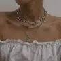 Salircon 3 PCS Punk Chain Necklace for Women Men Teen Girls Gothic Layered Lock Pendant Necklaces Set Heart Choker