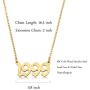 Ovian Birth Year Number Necklace for Women 18K Gold Plated Stainless Steel Birthday Pendant Necklace Memorable Anniversary Jewelry for Girls